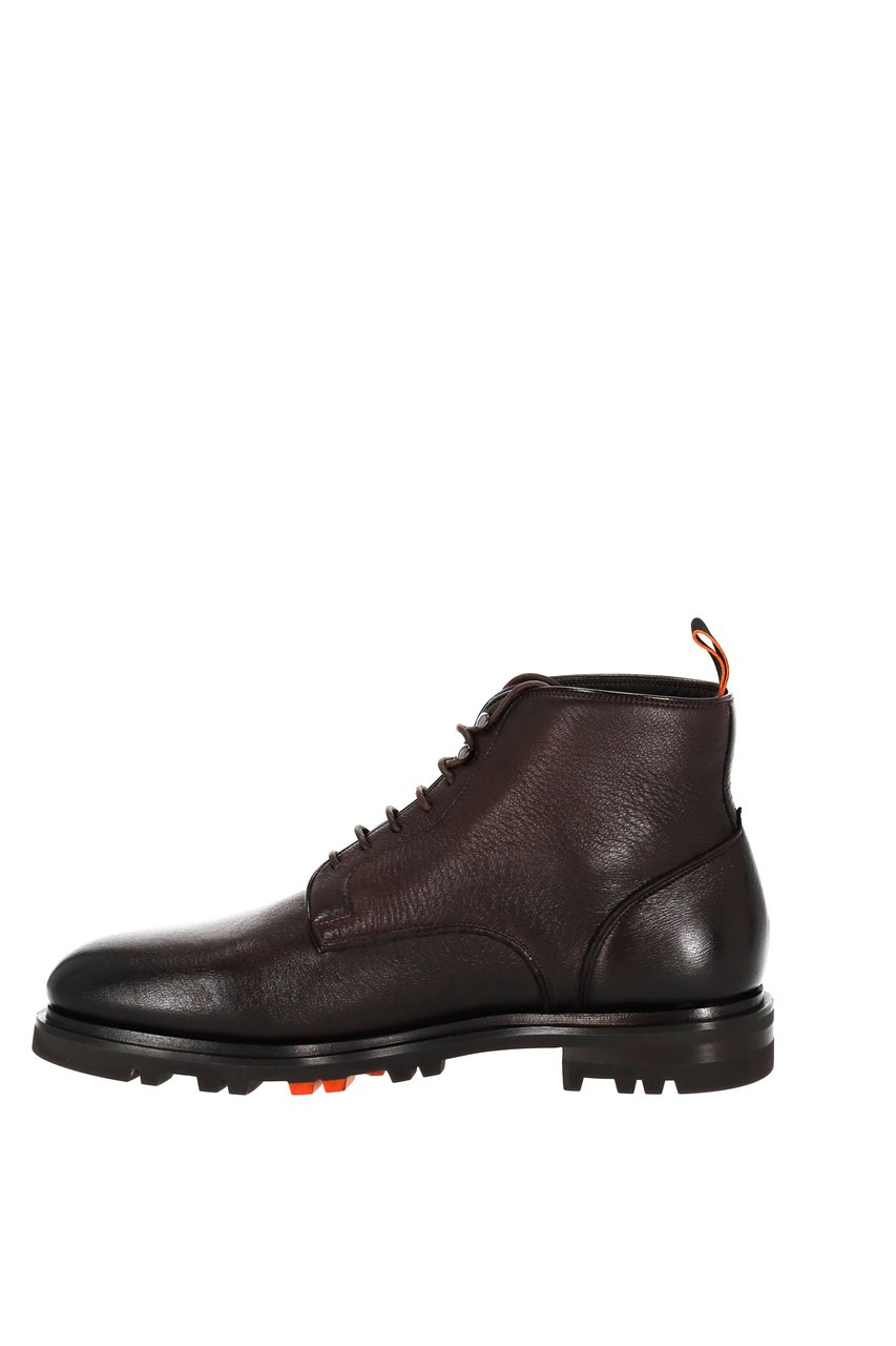 Santoni Deer Leather Polacchino Mod. Logan Zwart