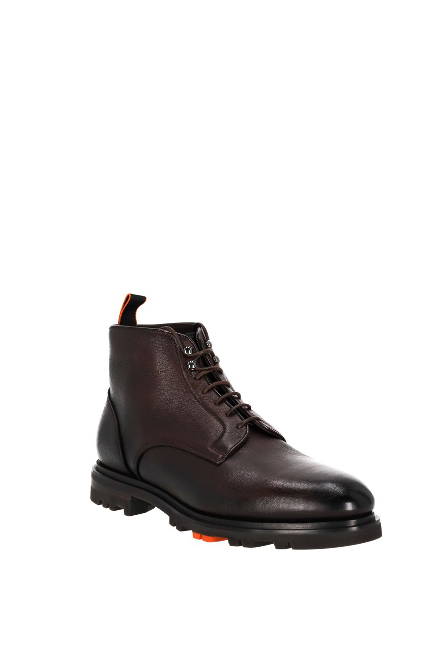 Santoni Deer Leather Polacchino Mod. Logan Zwart