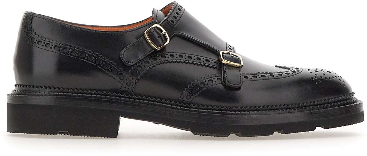 Santoni Flat Shoes Black Zwart