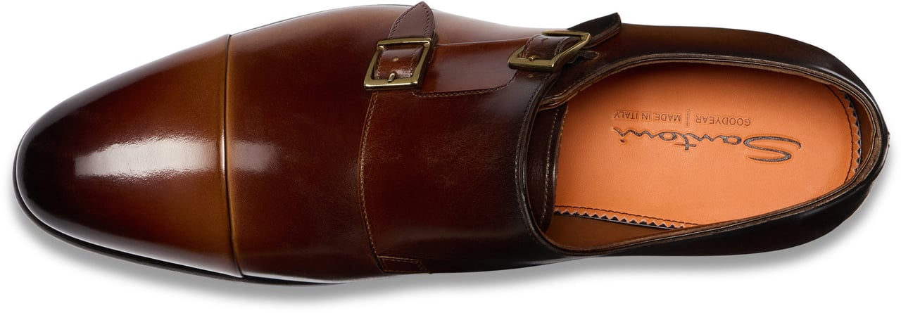 Santoni Men's doublebuckle shoe Wit