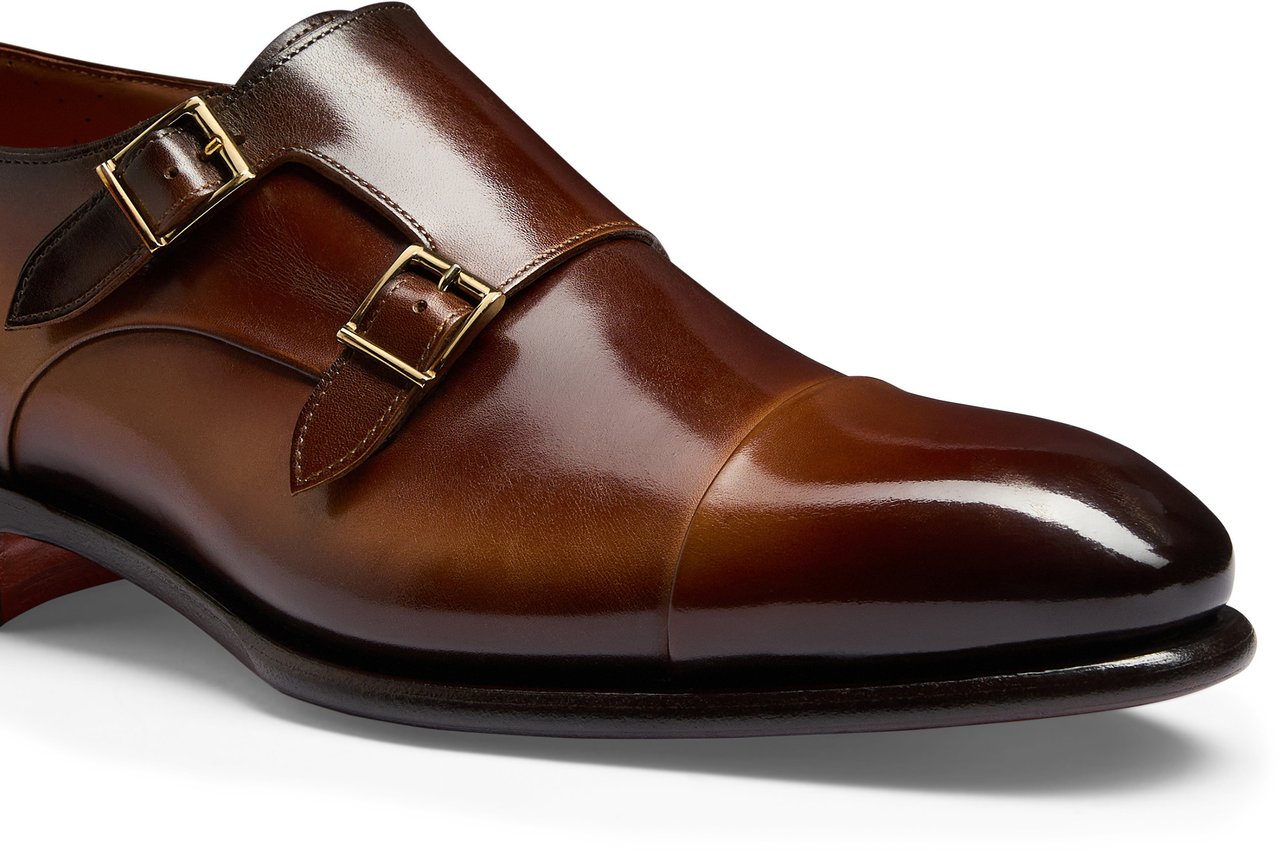 Santoni Men's doublebuckle shoe Wit