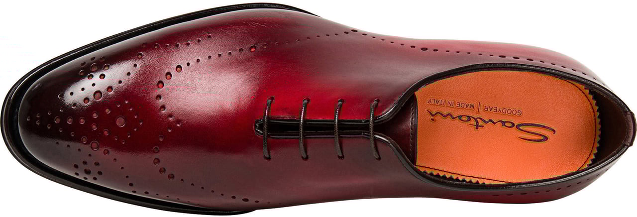 Santoni Men's leather Oxford shoe Wit