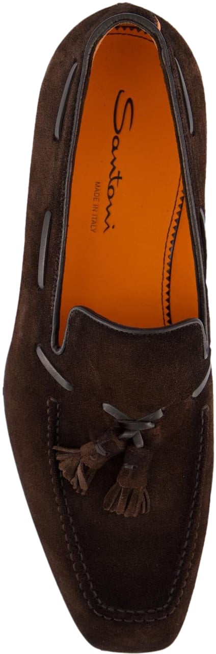 Santoni Heren Brando Loafer Bruin Bruin