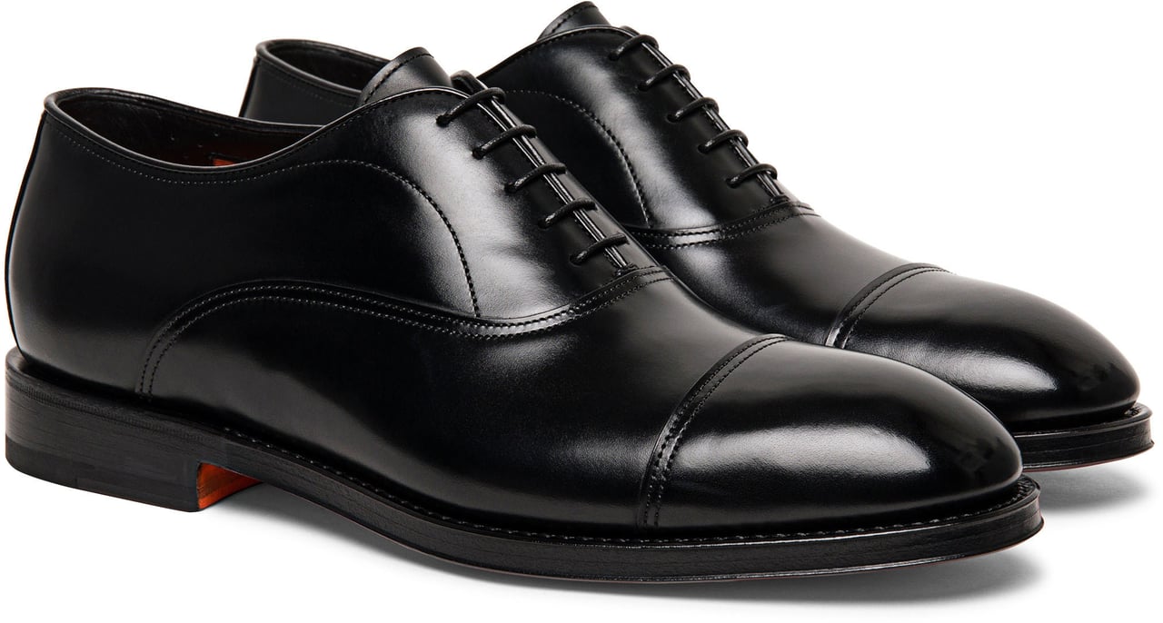 Santoni Men’s leather Oxford shoe Wit