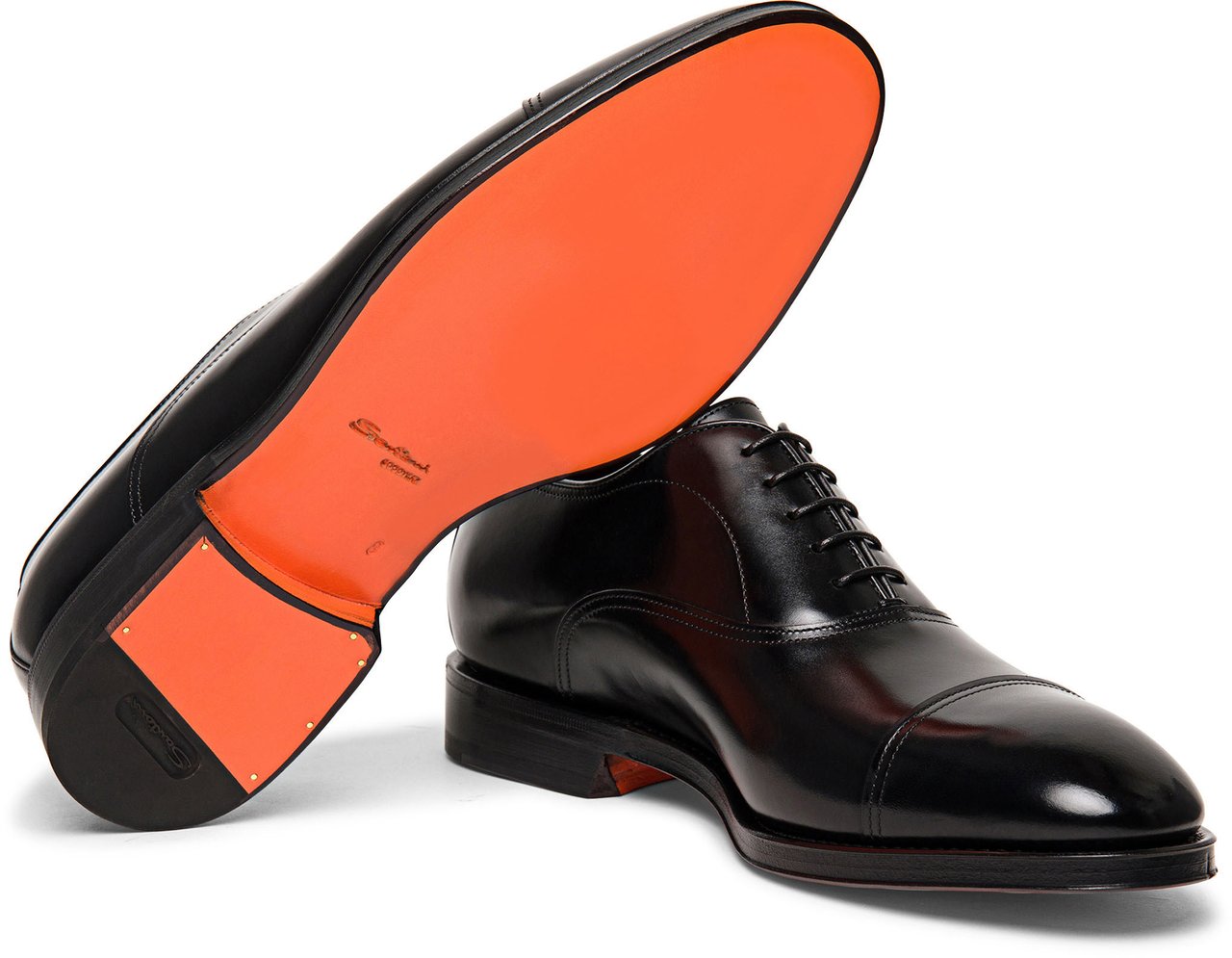 Santoni Men’s leather Oxford shoe Wit