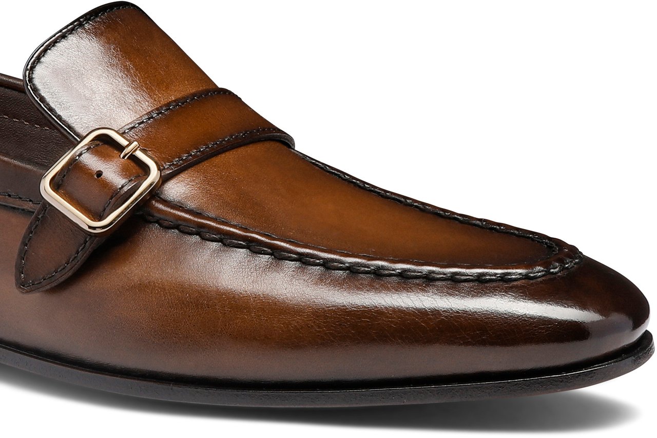 Santoni Men's singlebuckle loafer Wit
