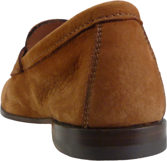 Santoni Mocassino in Pelle Martellata Marrone Bruin