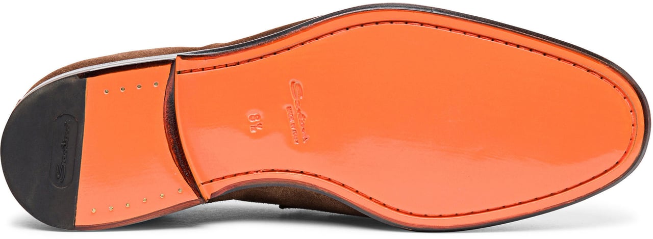 Santoni Men’s suede loafer Wit