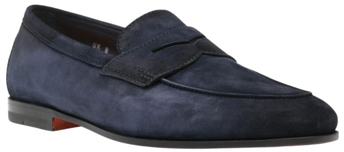 Santoni Carlos Loafer Blauw