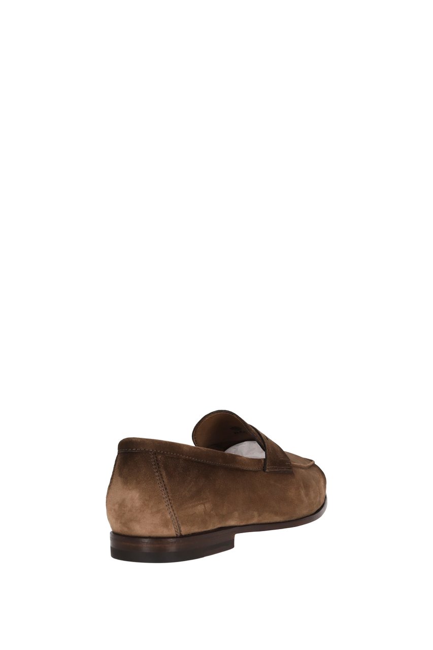 Santoni Suede Moccasins Goodyear Construction Bruin