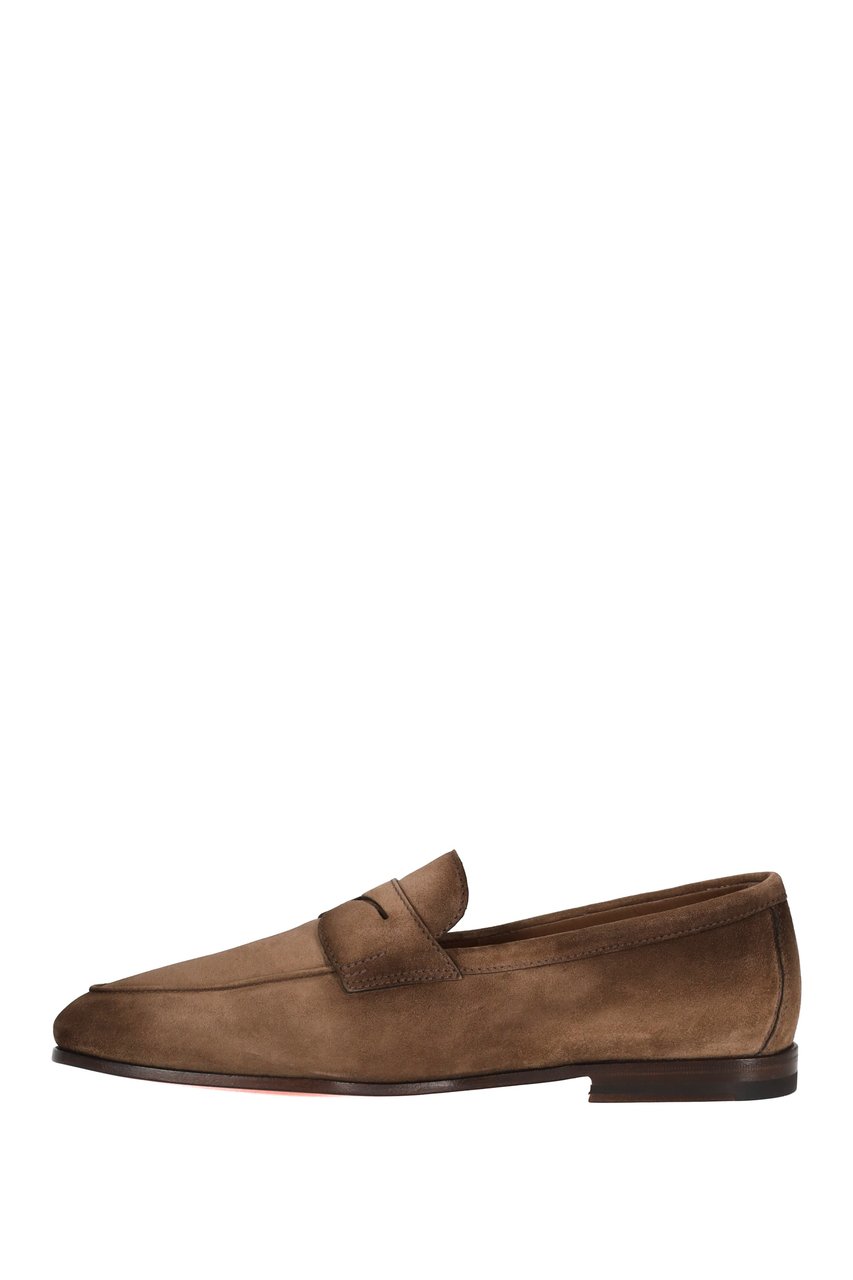 Santoni Suede Moccasins Goodyear Construction Bruin