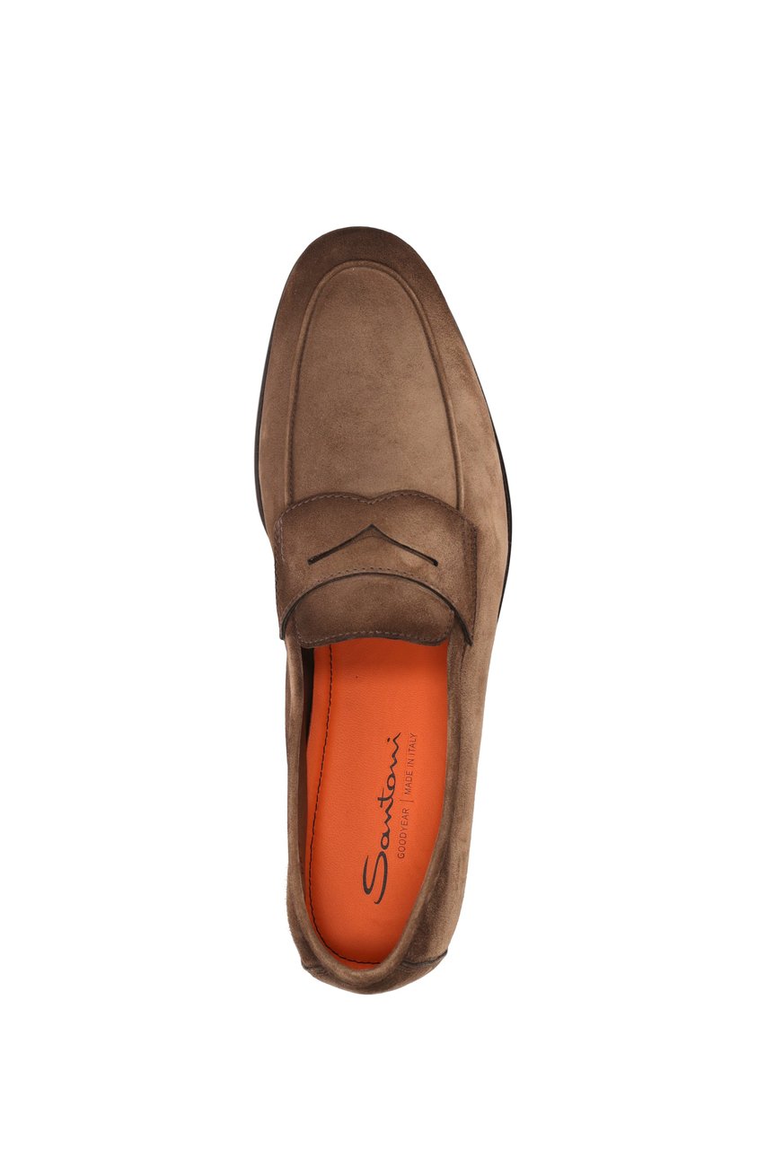 Santoni Suede Moccasins Goodyear Construction Bruin