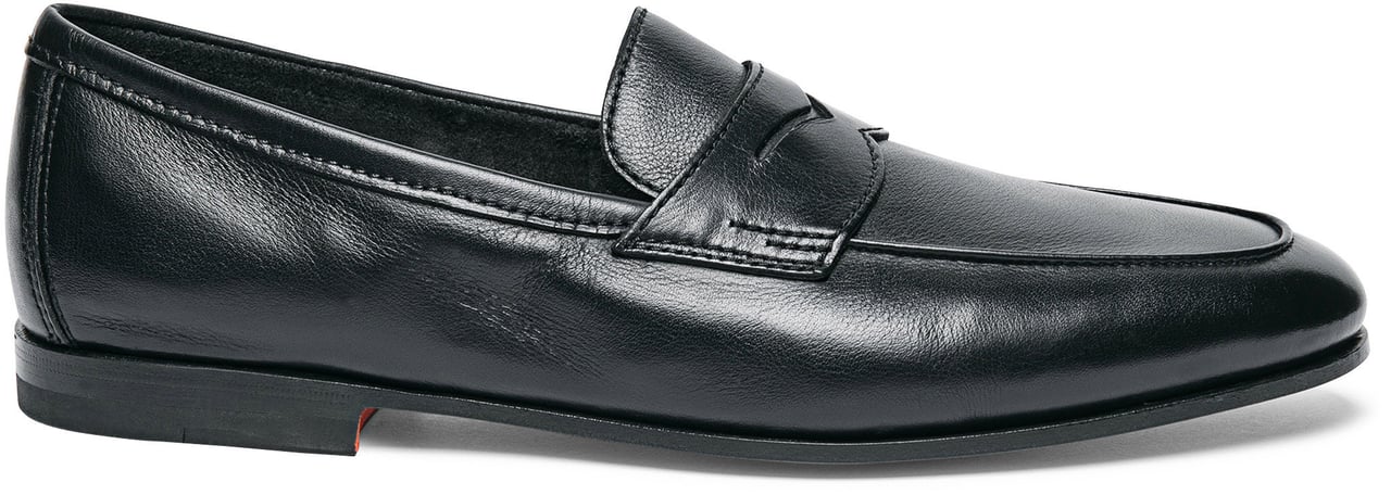 Santoni Men’s leather loafer Wit