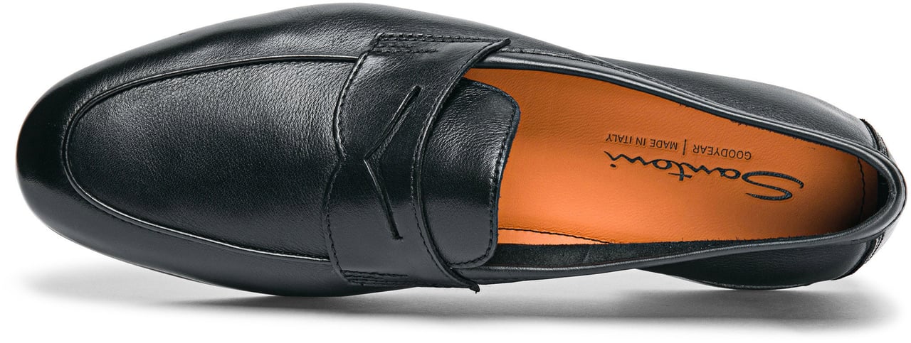 Santoni Men’s leather loafer Wit