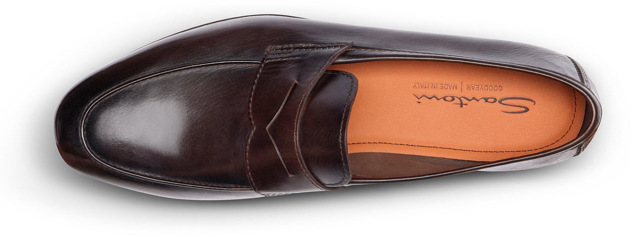 Santoni Men's leather Carlo loafer Wit