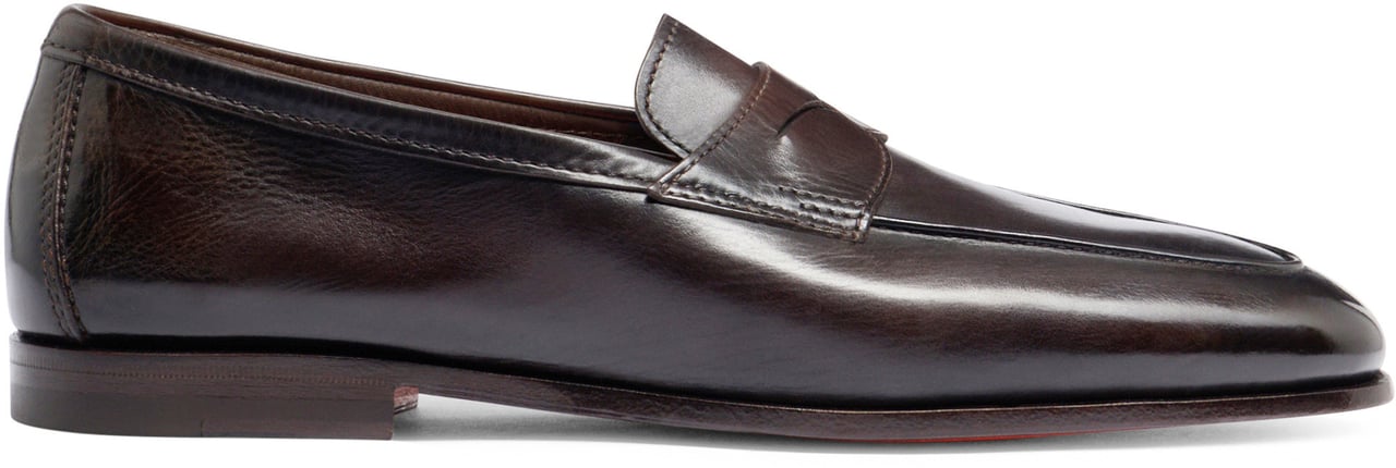 Santoni Men's leather Carlo loafer Wit