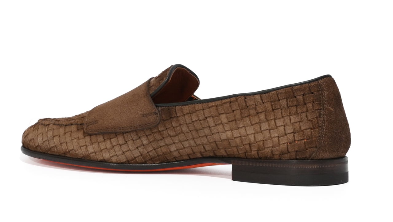 Santoni Flat Shoes Brown Bruin