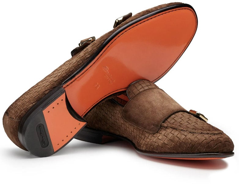 Santoni Flat Shoes Brown Bruin