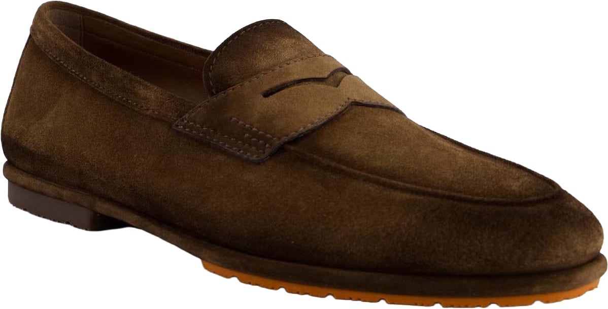 Santoni Heren Carlo Sneaker loafers Bruin