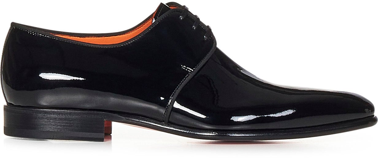 Santoni Flat Shoes Black Zwart