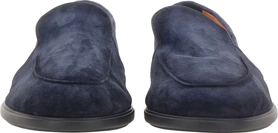 Santoni Flat Shoes Blue Navy