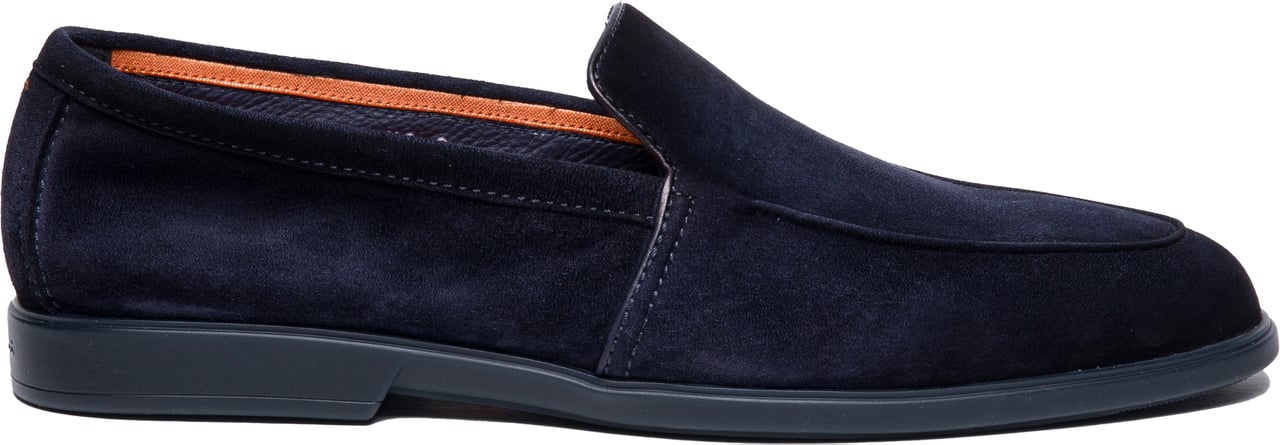 Santoni Flat Shoes Blue Blauw