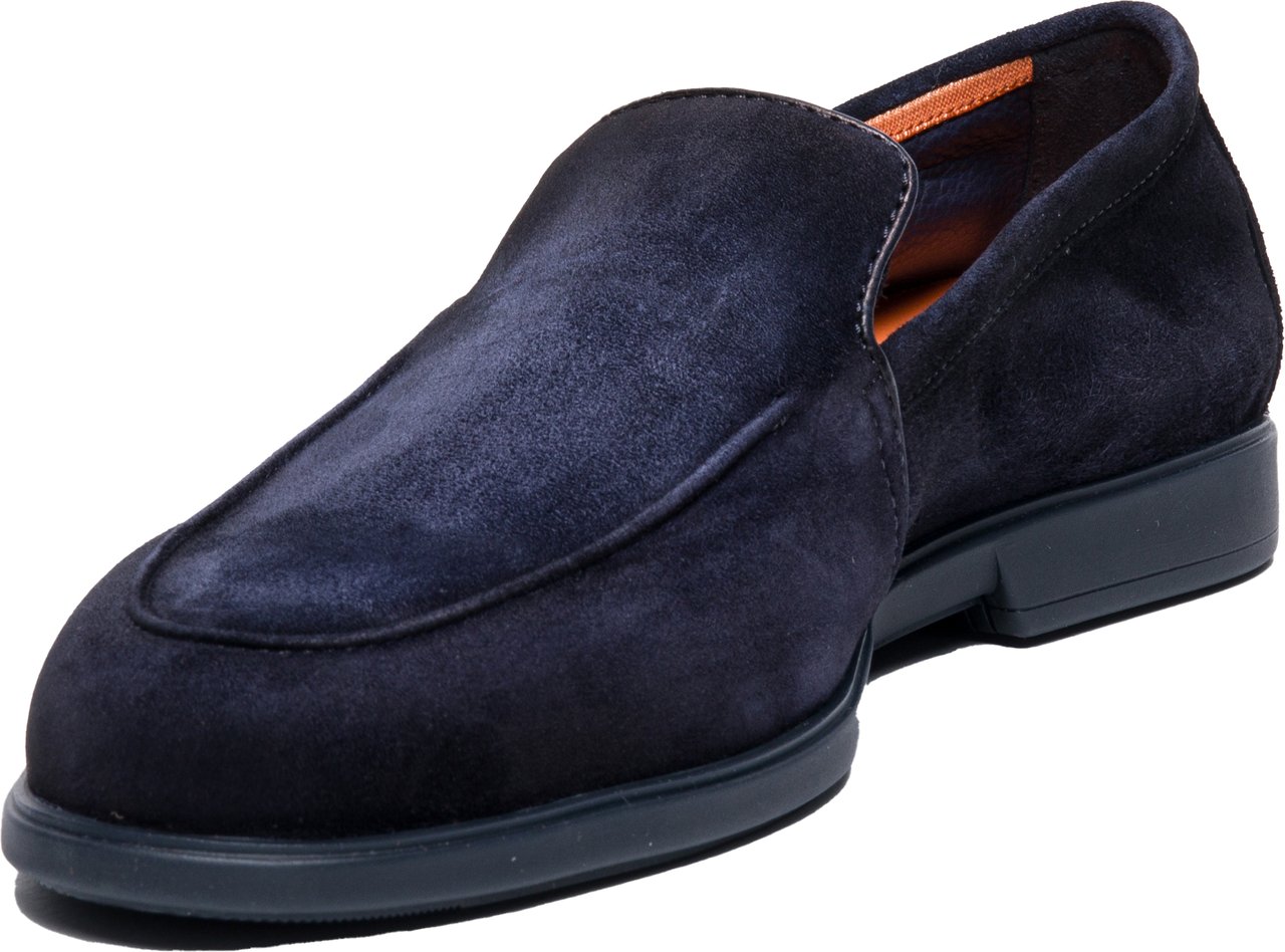 Santoni Flat Shoes Blue Blauw