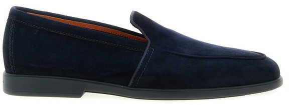 Santoni Flat Shoes Blue Blauw