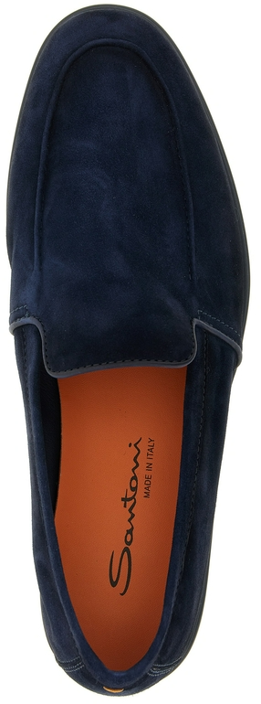 Santoni Flat Shoes Blue Blauw