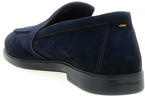 Santoni Flat Shoes Blue Blauw