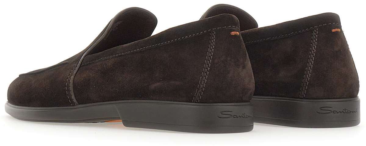 Santoni Flat Shoes Brown Bruin