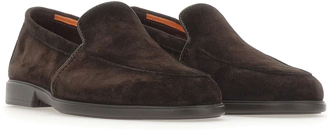 Santoni Flat Shoes Brown Bruin