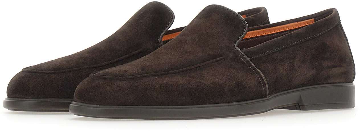 Santoni Flat Shoes Brown Bruin