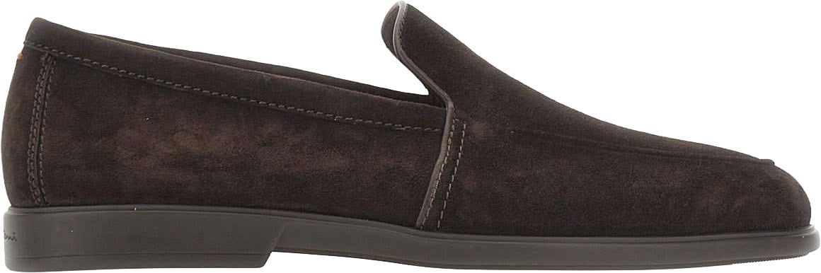 Santoni Flat Shoes Brown Bruin