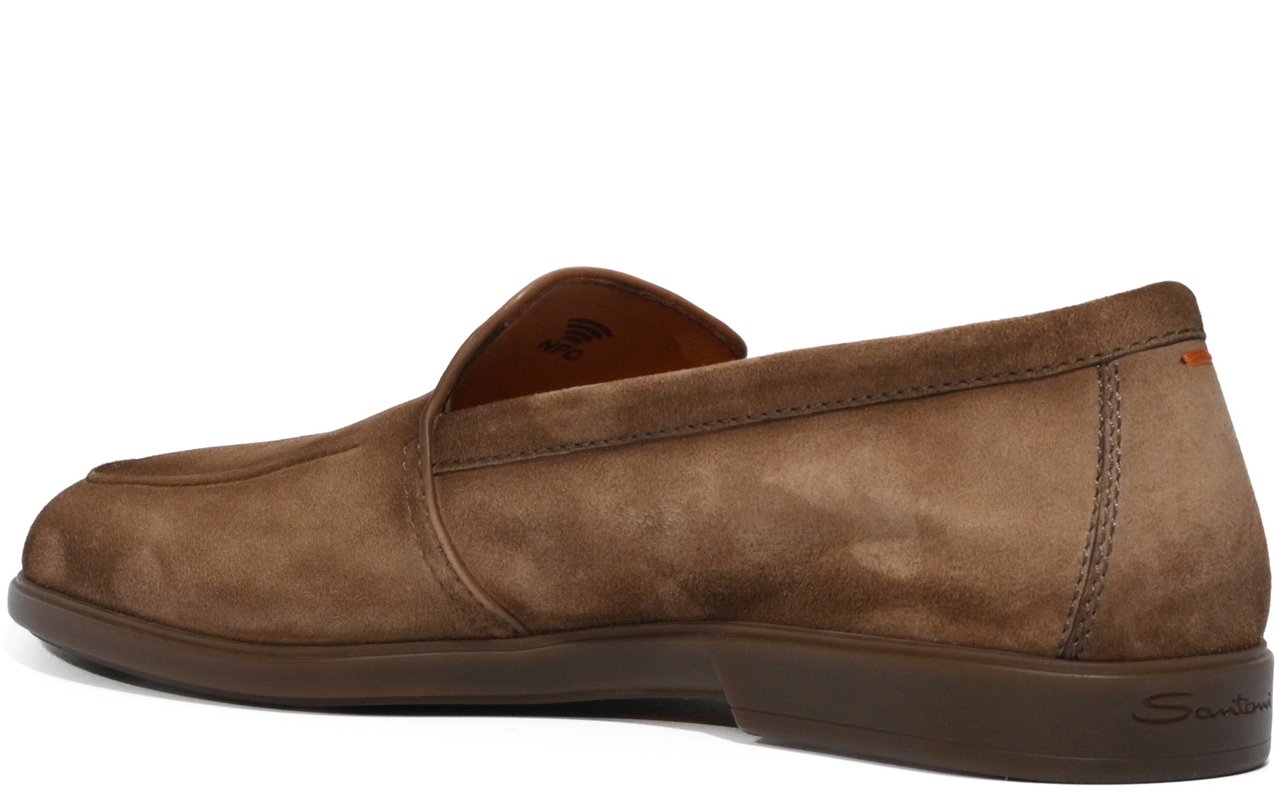 Santoni Flat Shoes Brown Bruin