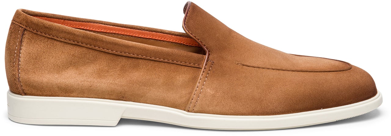 Santoni Men’s suede loafer Wit