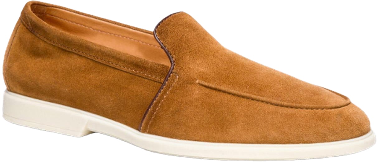 Santoni Heren Malibu Loafer Light Brown Bruin