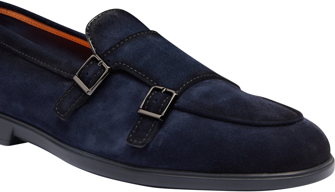 Santoni Men's doublebuckle loafer Wit