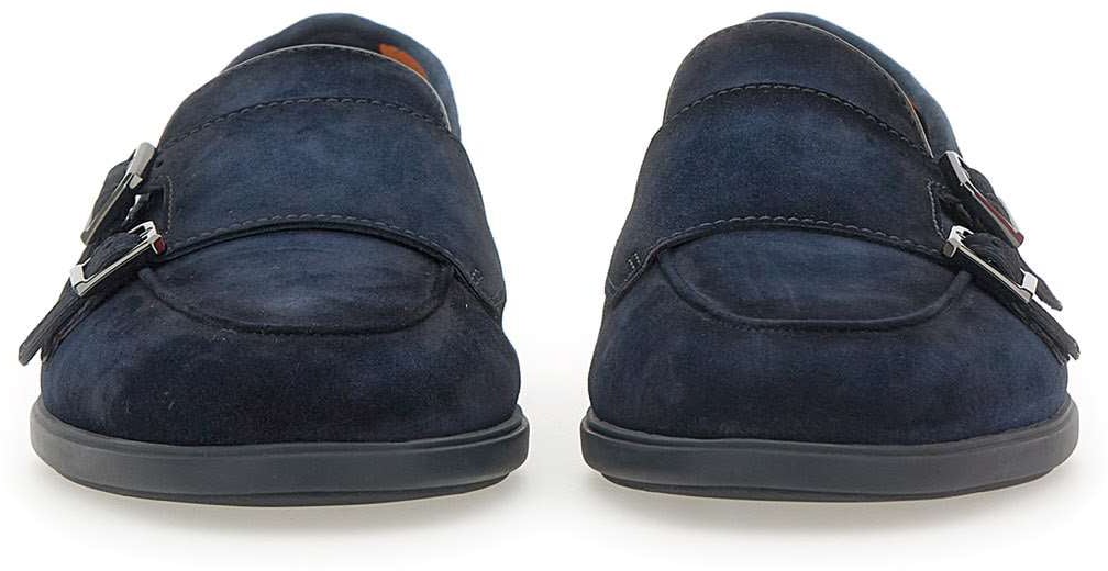 Santoni Flat Shoes Blue Blauw