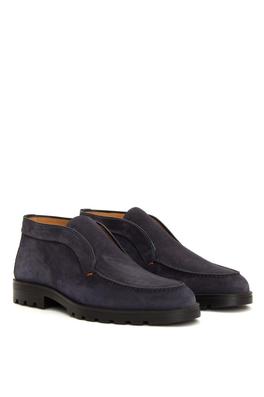 Santoni Rocciatore Suede Desert Boots Zwart