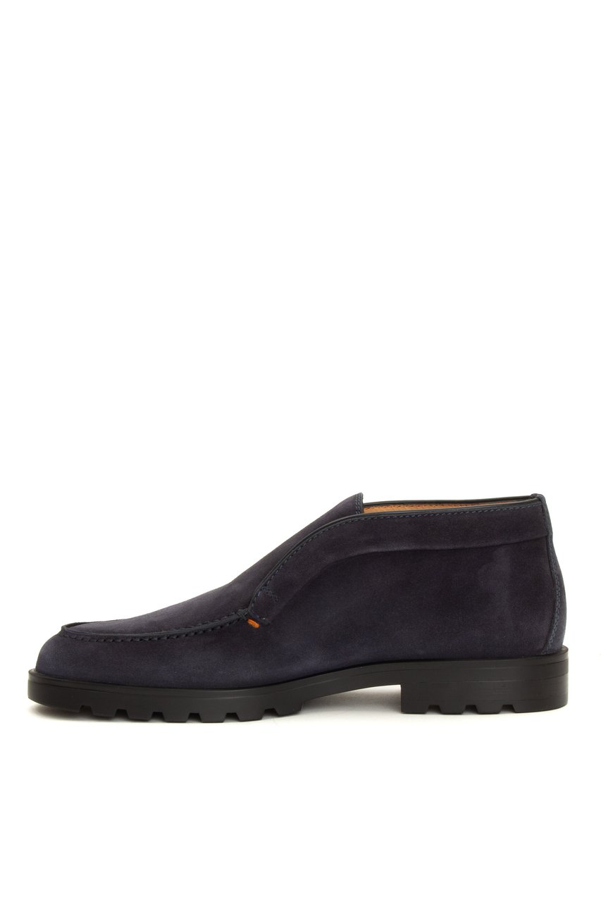 Santoni Rocciatore Suede Desert Boots Zwart