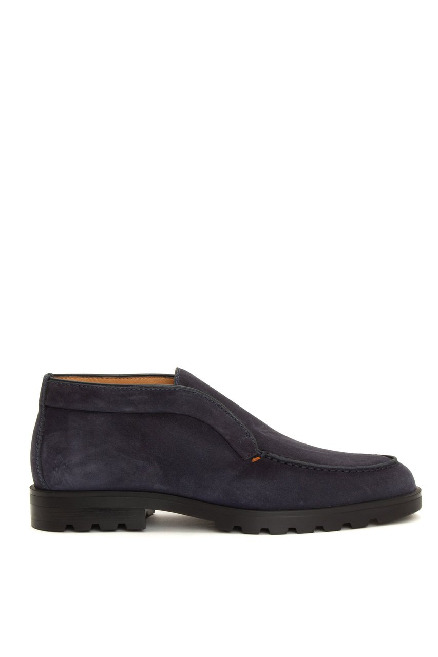 Santoni Rocciatore Suede Desert Boots Zwart