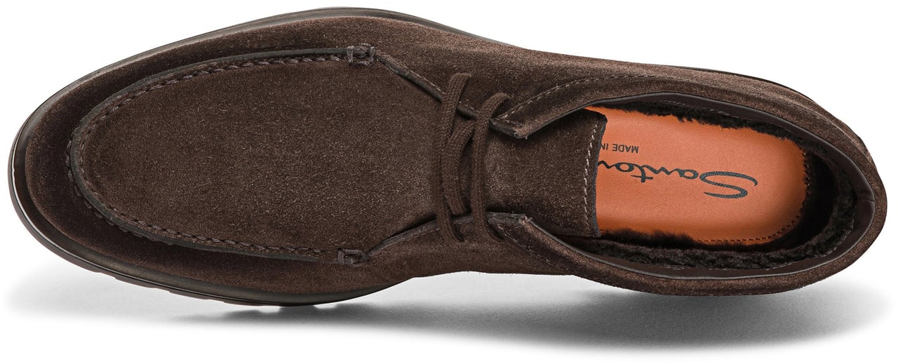 Santoni Men's suede desert boot Wit