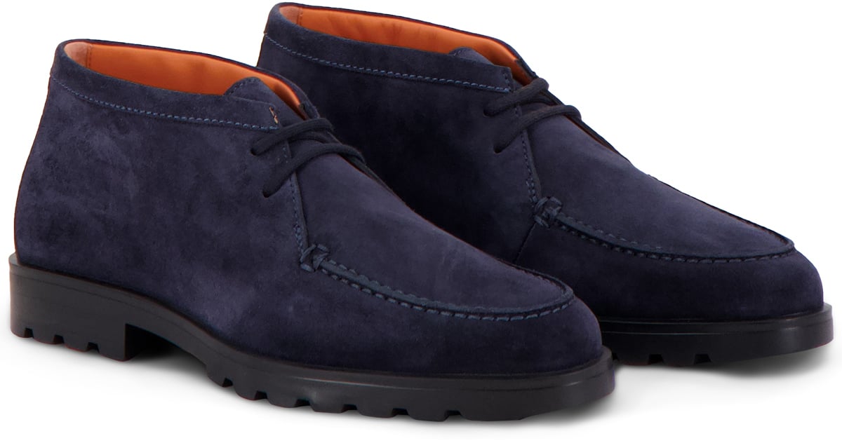 Santoni Instapschoen Blauw Blauw