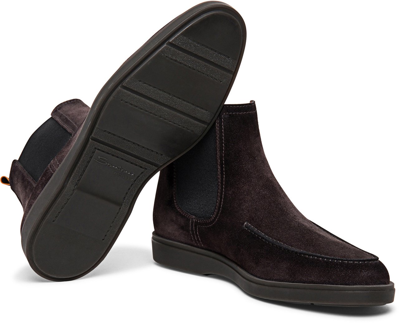 Santoni Suede Chelsea boot Wit