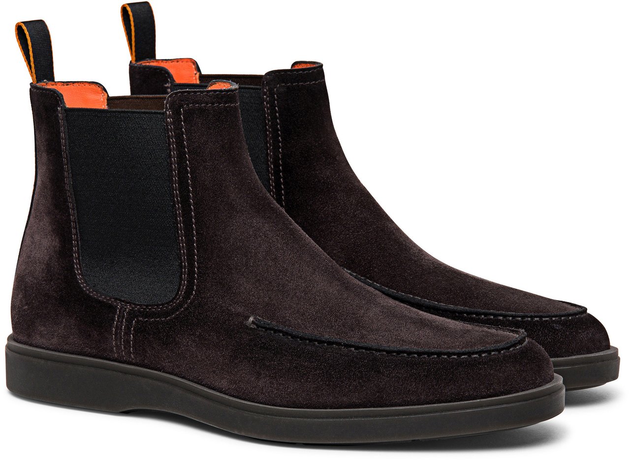 Santoni Suede Chelsea boot Wit