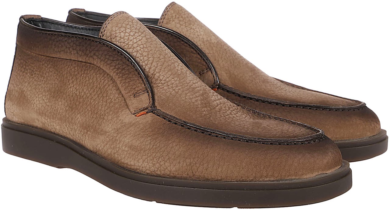 Santoni Dragon Slip-on Loafers Brown Bruin