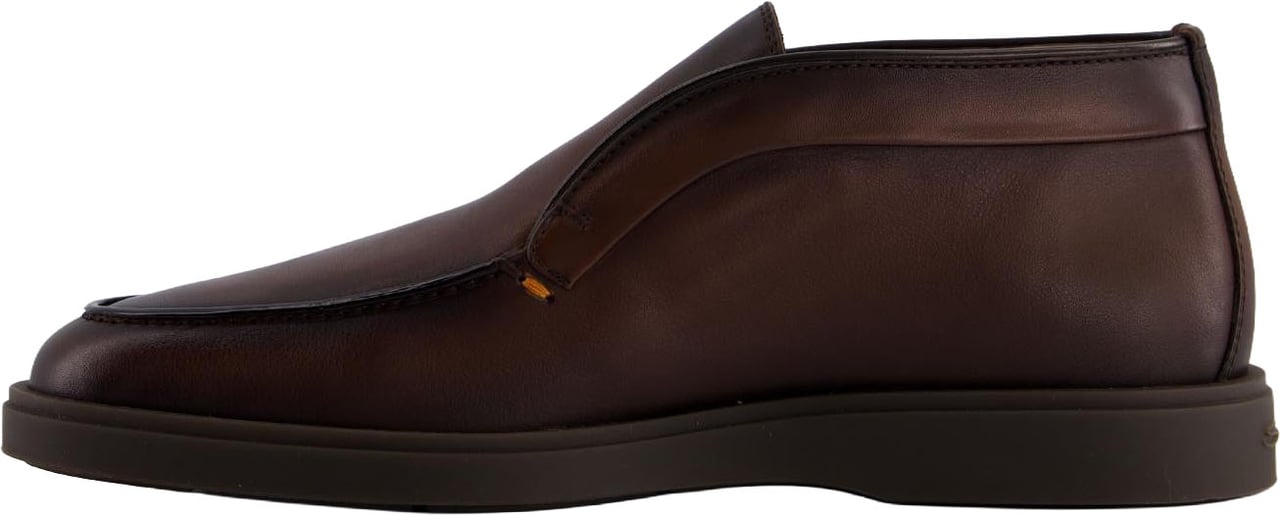 Santoni Heren Dragon Loafer Bruin Bruin
