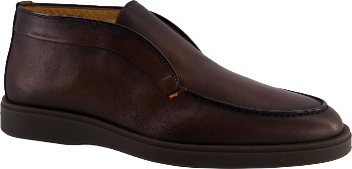 Santoni Heren Dragon Loafer Bruin Bruin