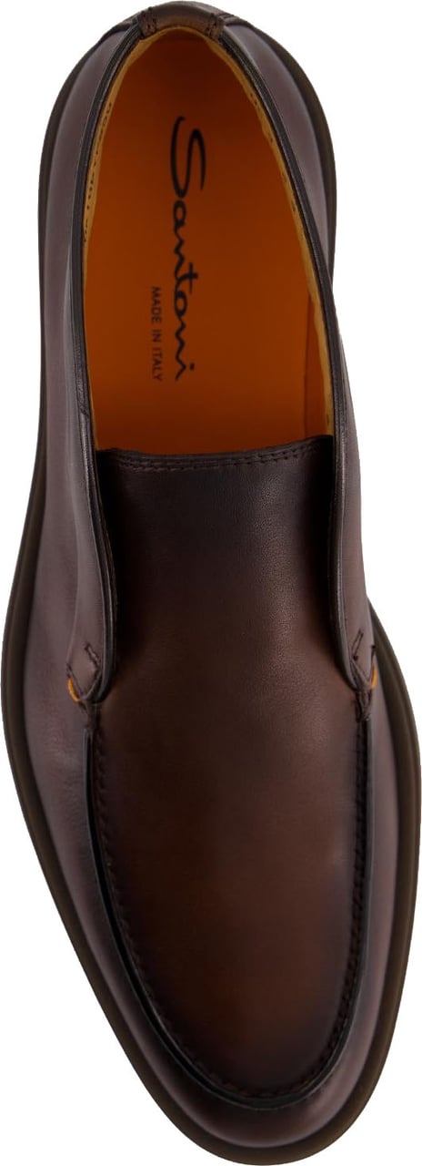 Santoni Heren Dragon Loafer Bruin Bruin